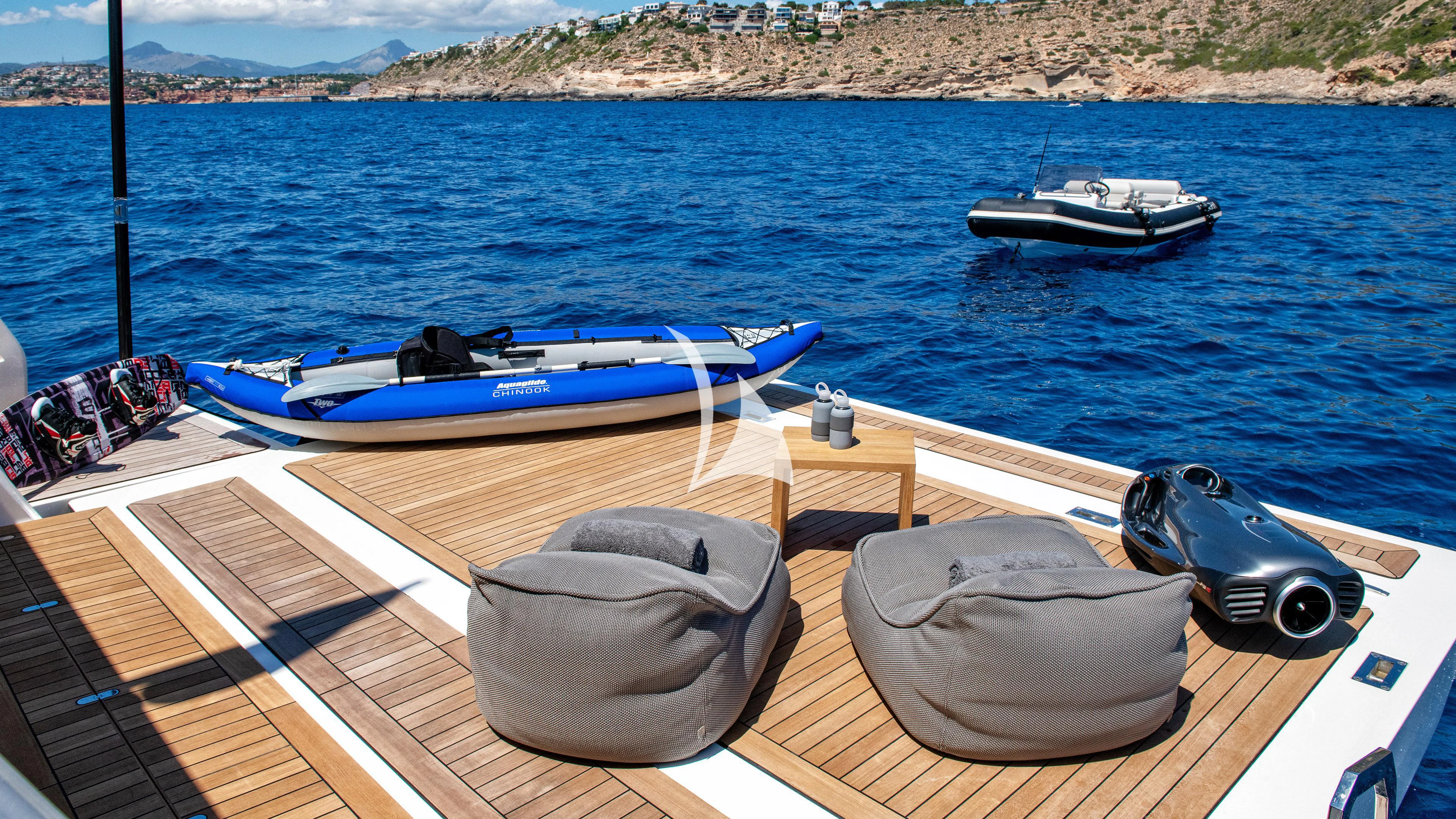 a boat on the water aboard PALOMA Yacht for Sale