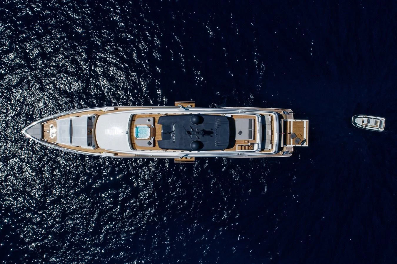 a space ship in outer space aboard PALOMA Yacht for Sale