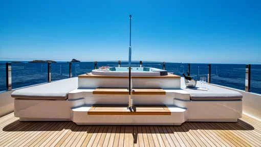 a boat on a dock aboard PALOMA Yacht for Sale