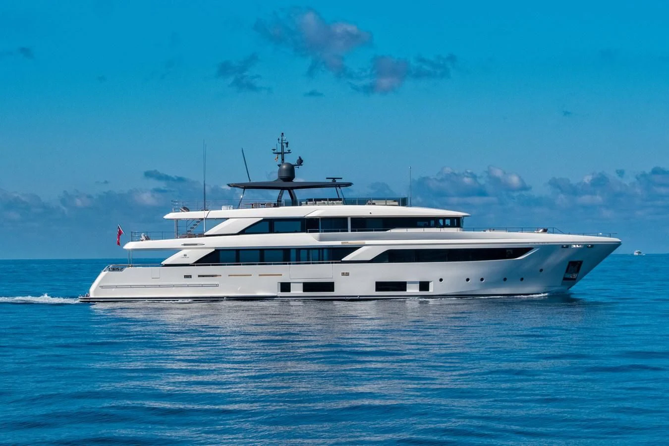 a white boat in the water aboard PALOMA Yacht for Sale