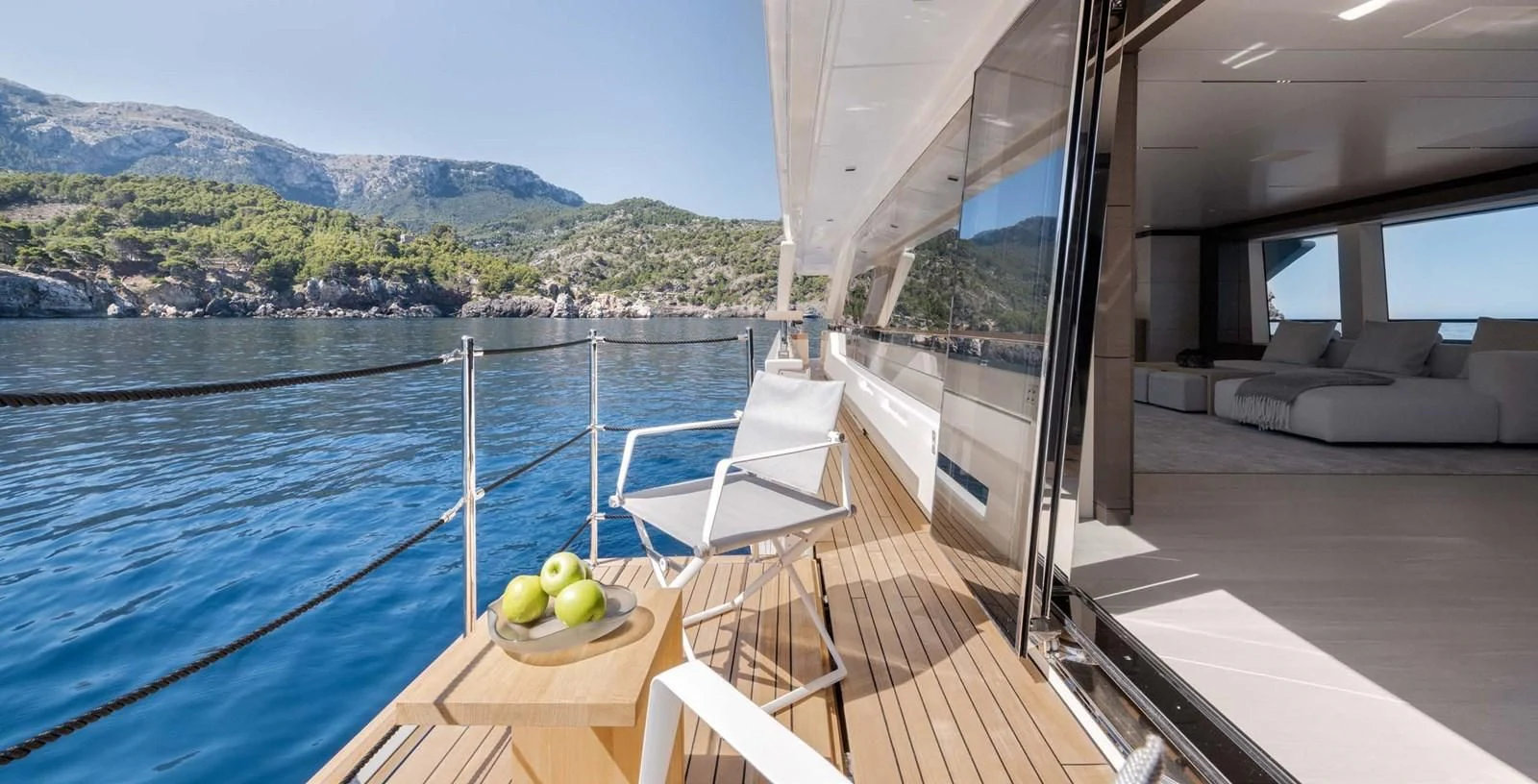 a boat on the water aboard PALOMA Yacht for Sale