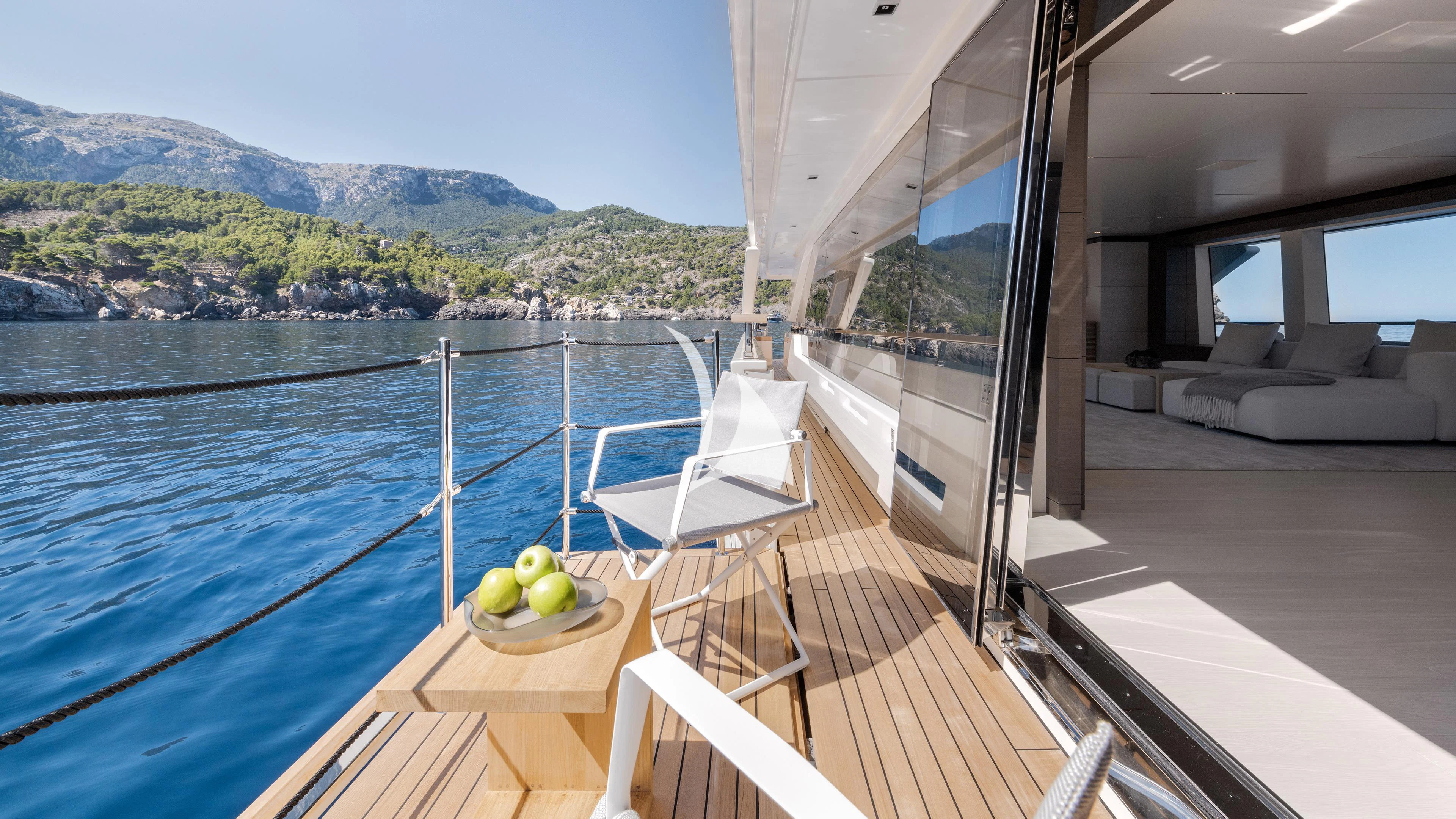 a boat on the water aboard PALOMA Yacht for Sale