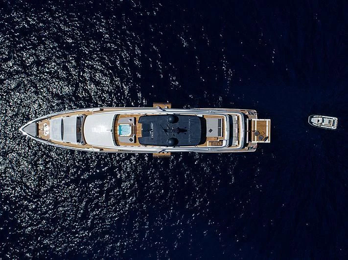 a space ship in space aboard PALOMA Yacht for Sale