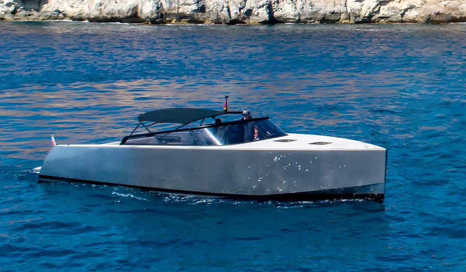 a white boat in the water aboard PALOMA Yacht for Sale