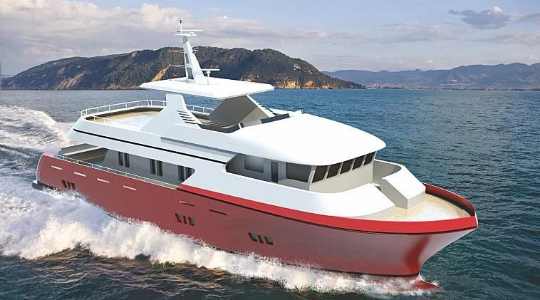 a boat on the water aboard APRIL V Yacht for Sale