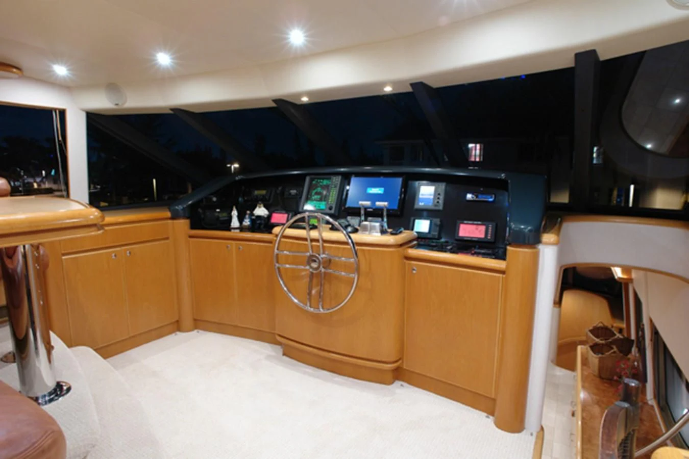 a room with a desk and computer aboard SANTO ANTONIO Yacht for Sale