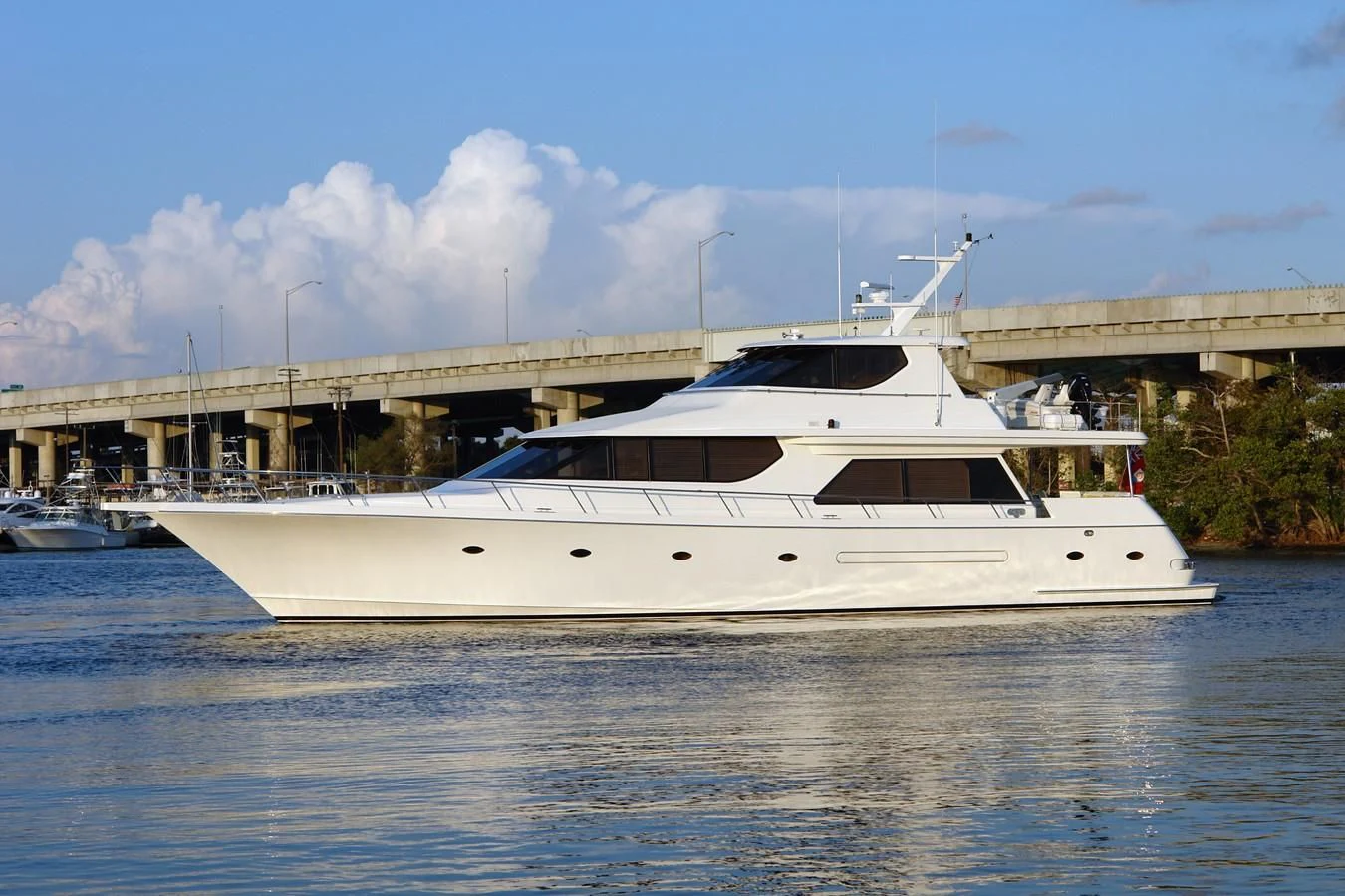 a white yacht in the water aboard SANTO ANTONIO Yacht for Sale