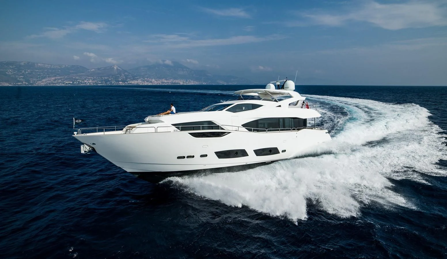 a white yacht on the water aboard 95 YACHT Yacht for Sale