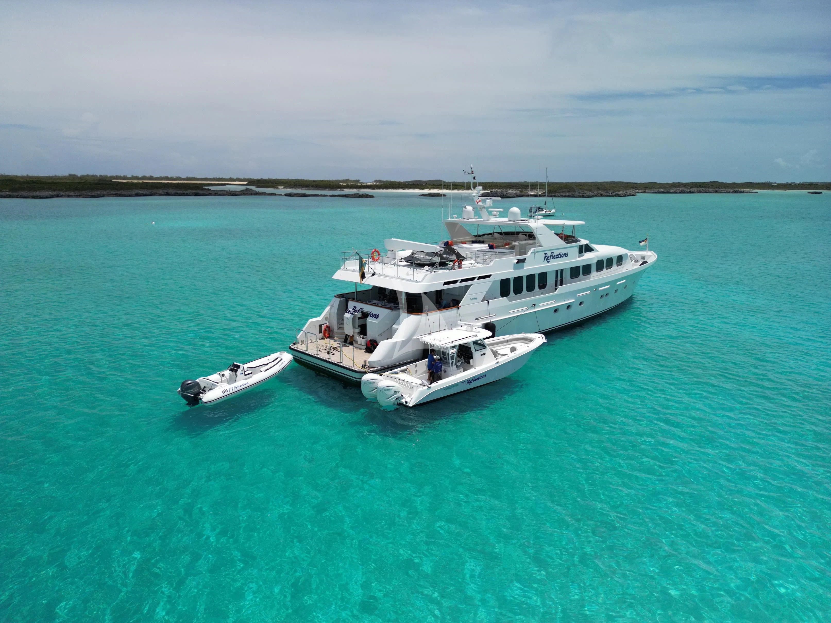 a boat in the water aboard SEAQUEST Yacht for Sale