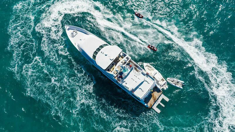 a boat in the water aboard SEAQUEST Yacht for Sale