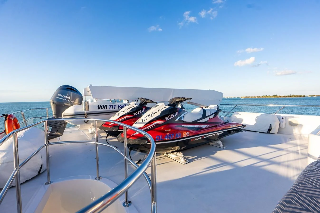 a boat on a boat aboard SEAQUEST Yacht for Sale