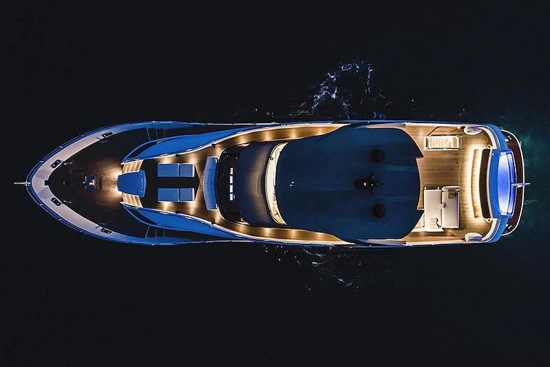 a blue and silver object aboard KIMOJO Yacht for Sale
