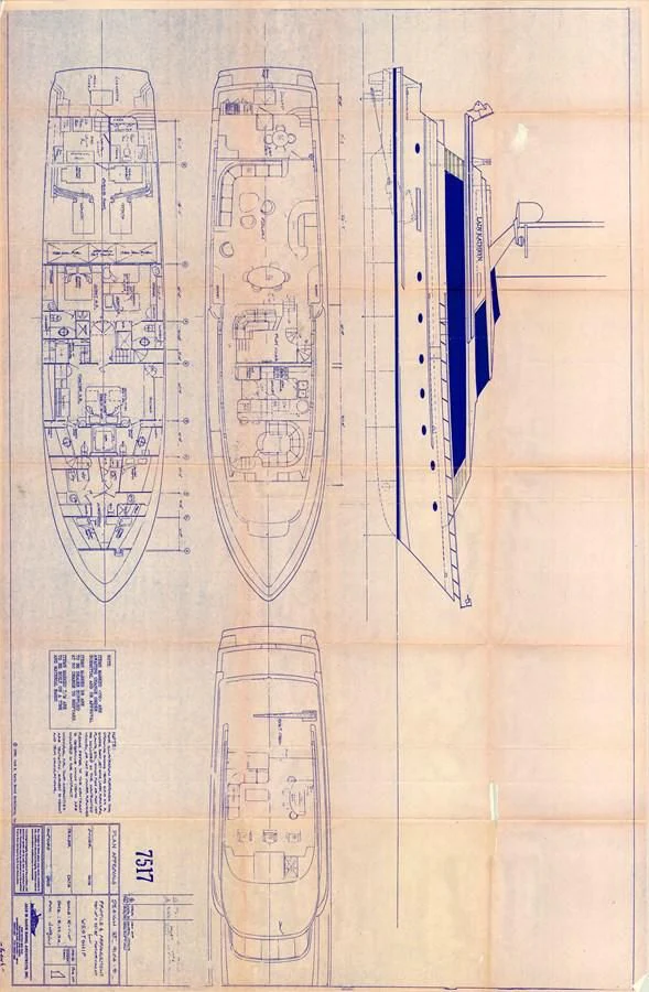 diagram, schematic aboard MONARCH Yacht for Sale