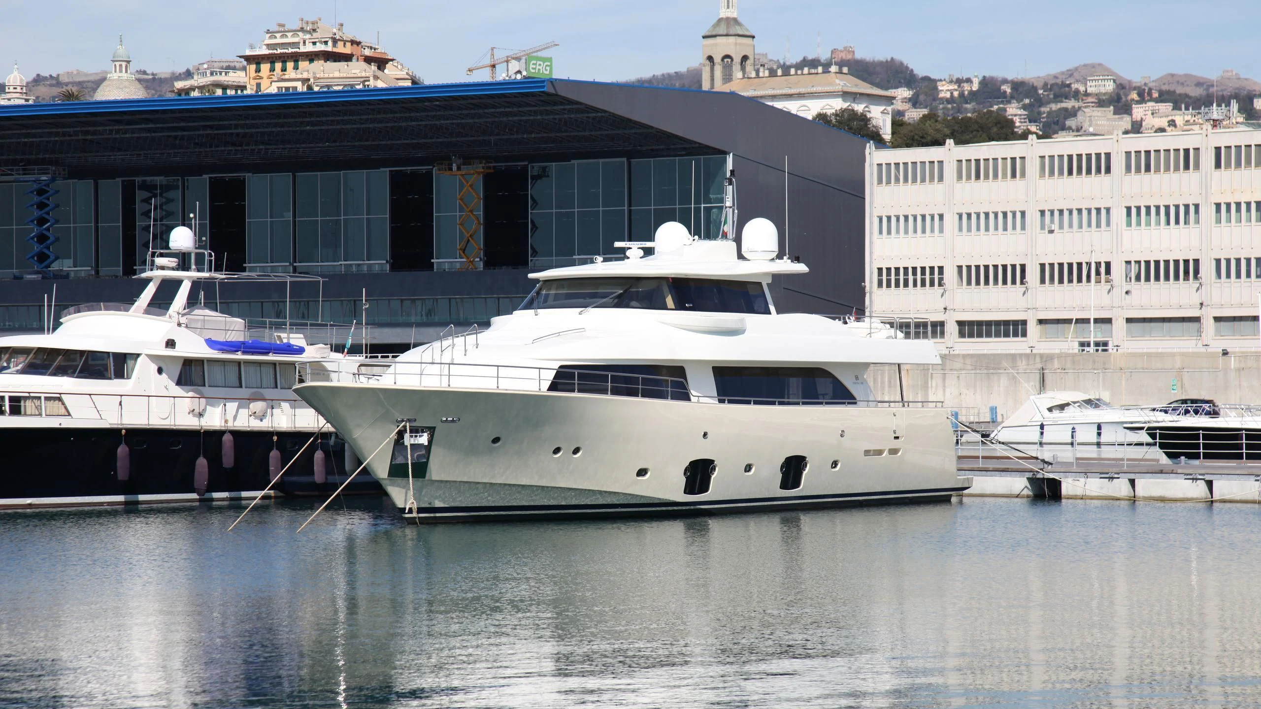 a group of boats docked aboard ULYSSIA Yacht for Sale