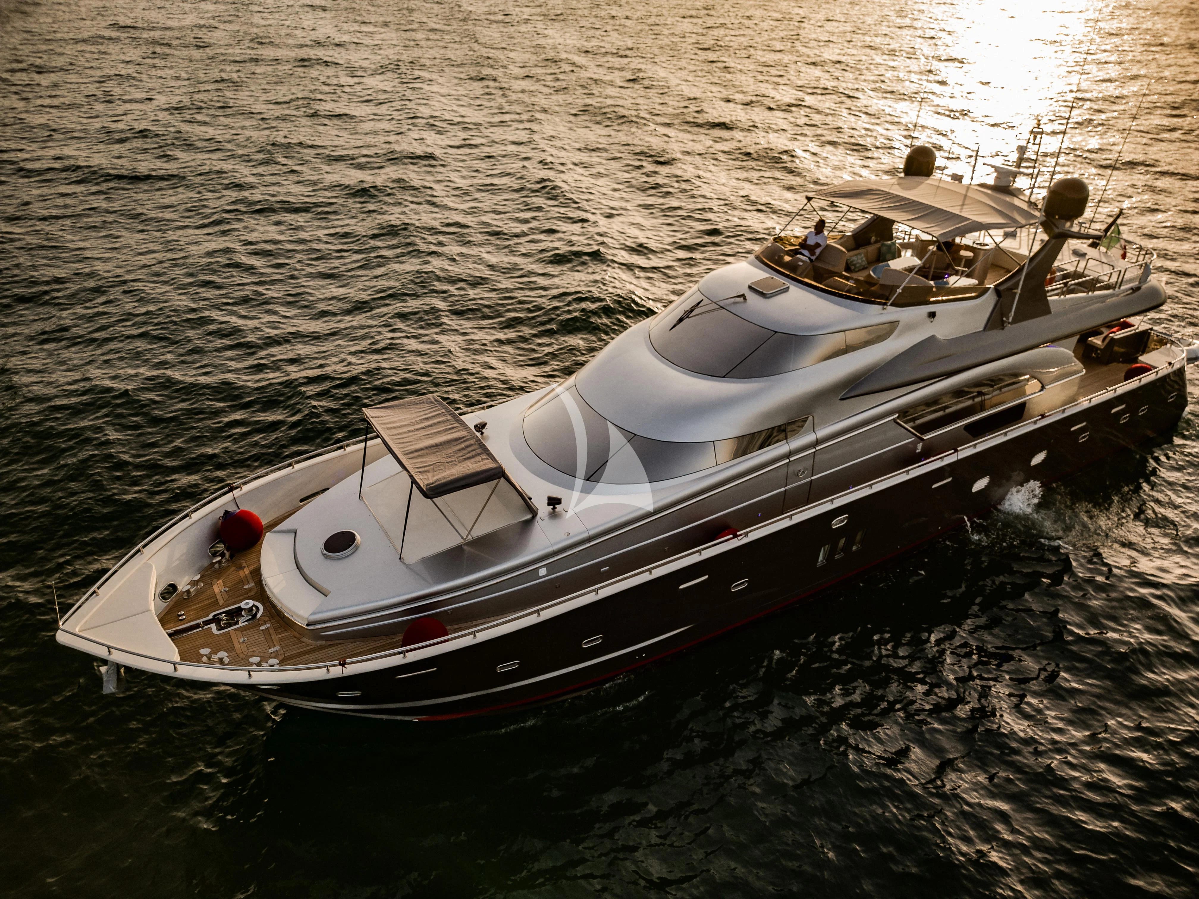 a boat on the water aboard LADY B Yacht for Charter