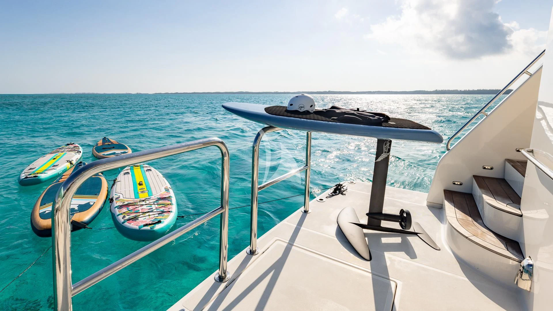 a boat on the water aboard LADY B Yacht for Charter