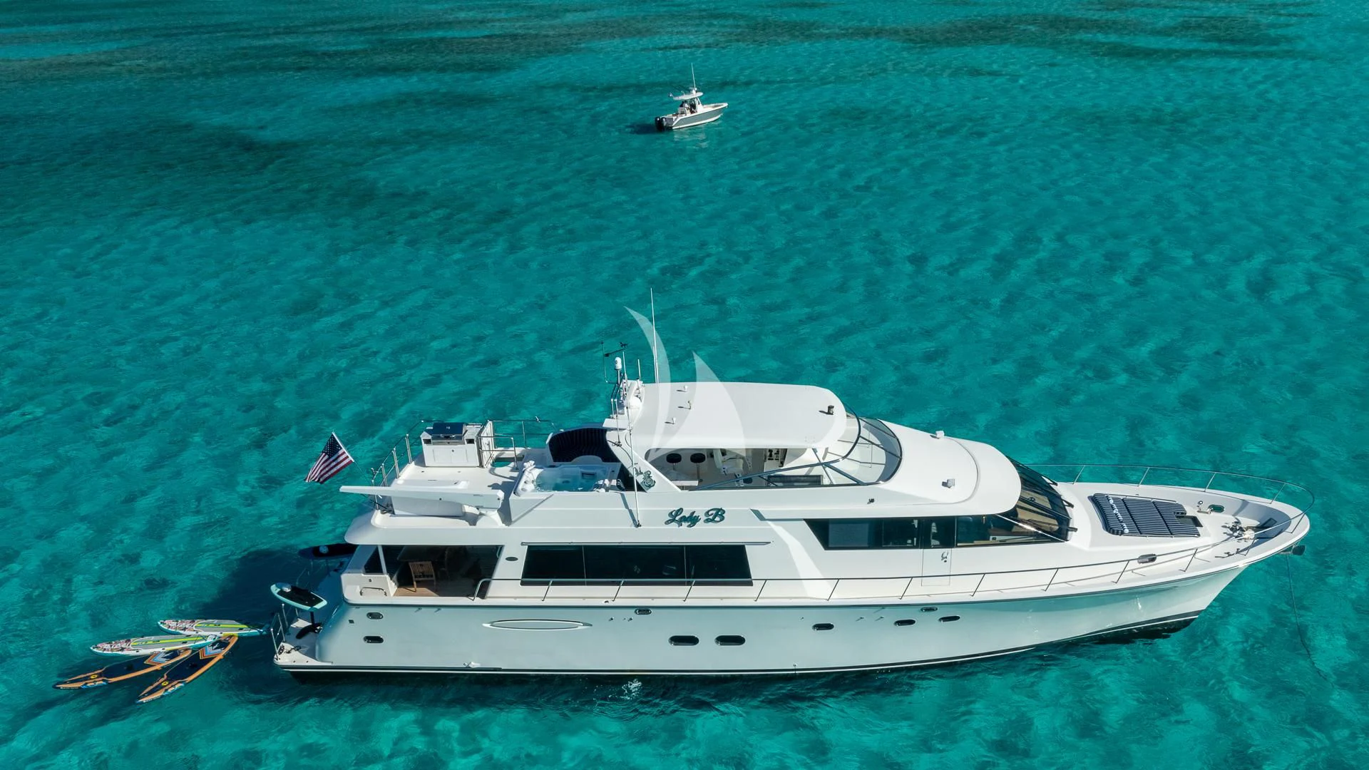 a boat sailing on the sea aboard LADY B Yacht for Charter