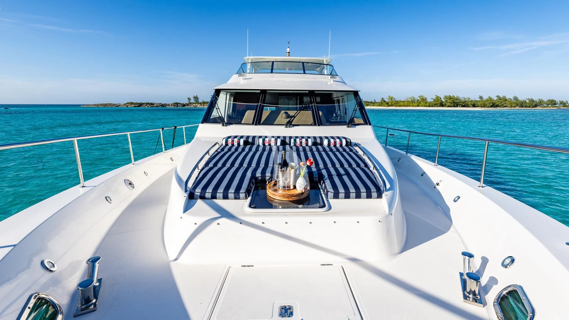 a boat on the water aboard LADY B Yacht for Charter