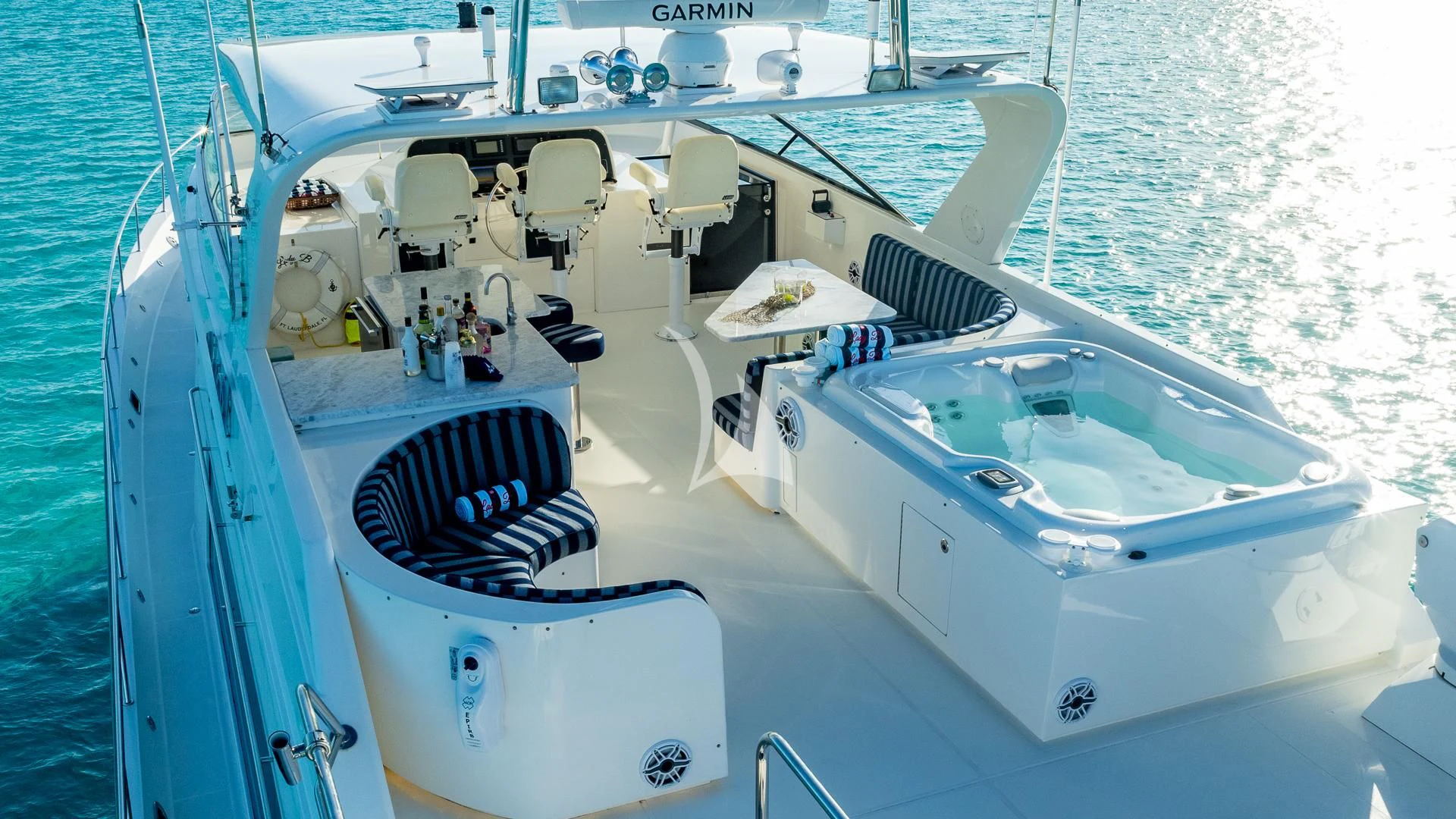 a boat on the water aboard LADY B Yacht for Charter