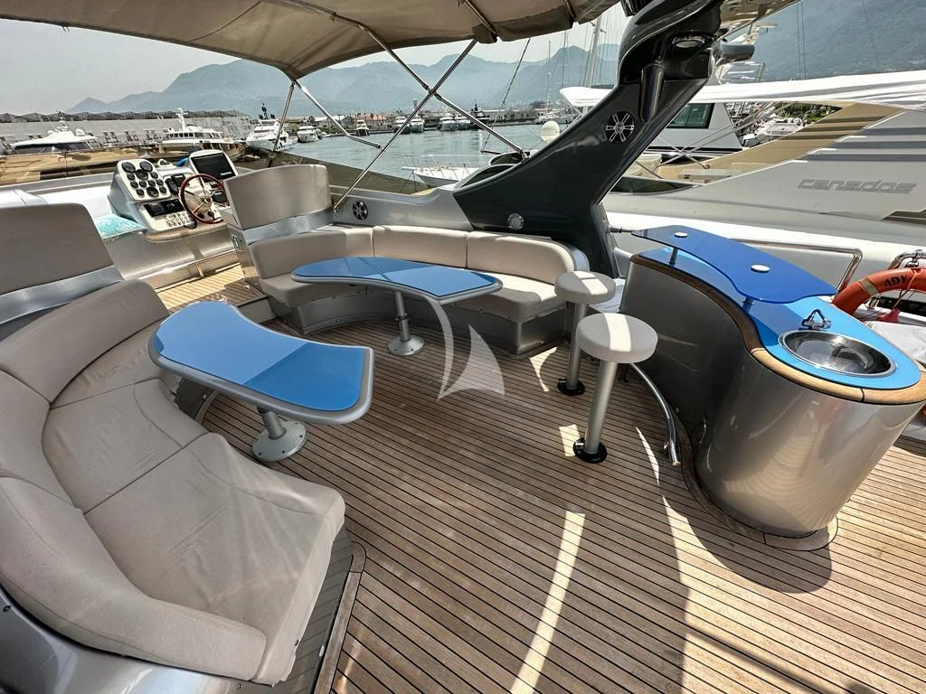 a cockpit of a plane aboard LADY B Yacht for Charter