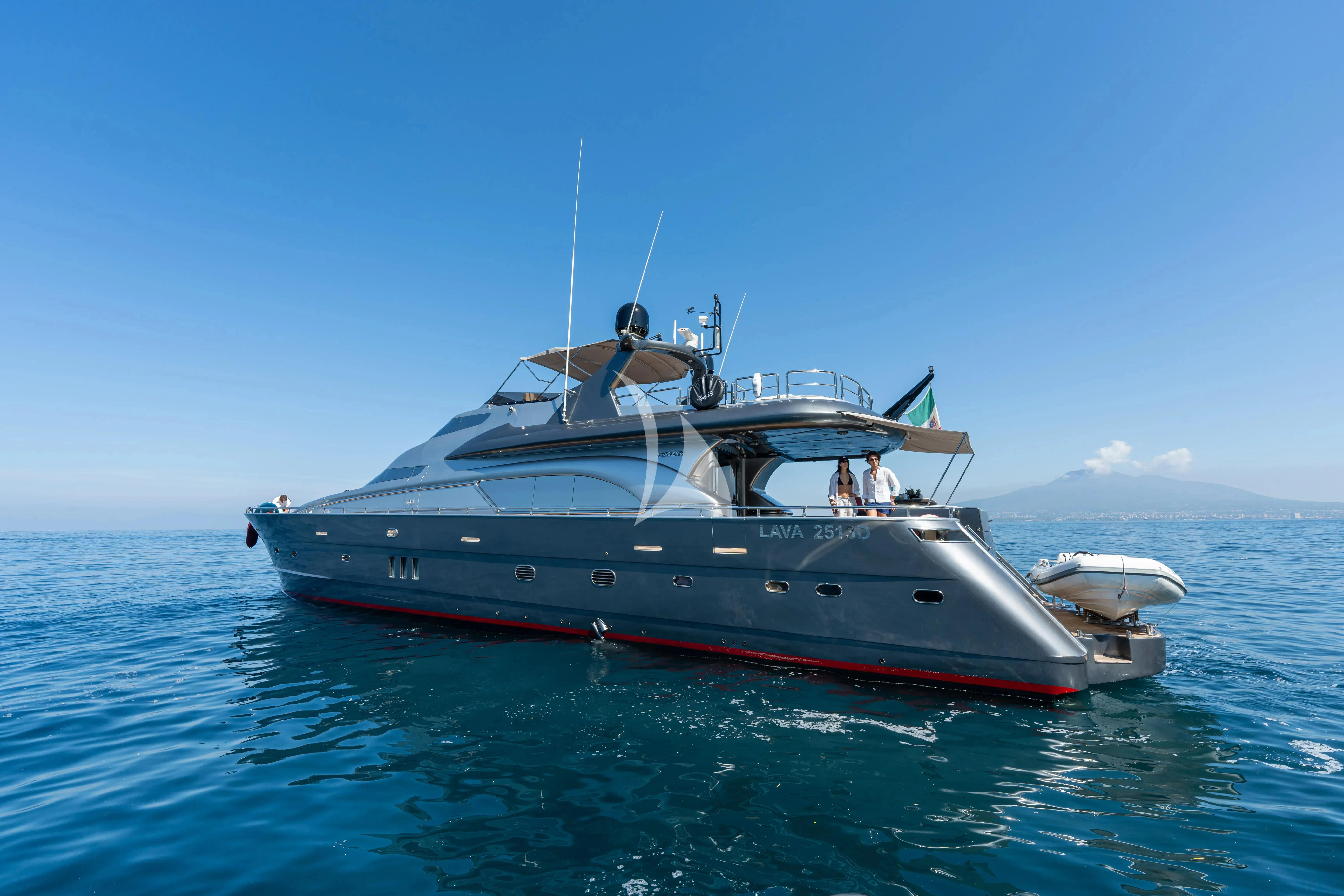 a boat in the water aboard LADY B Yacht for Charter