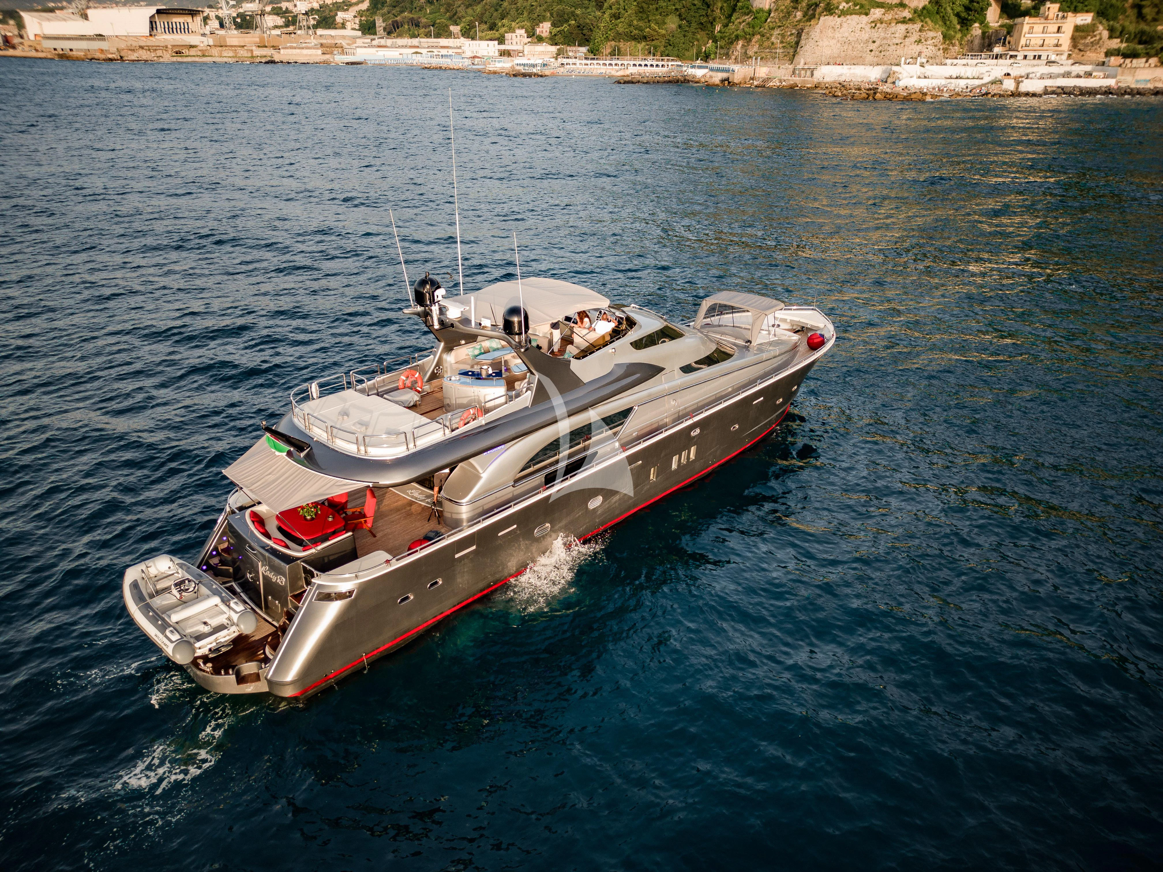 a boat on the water aboard LADY B Yacht for Charter