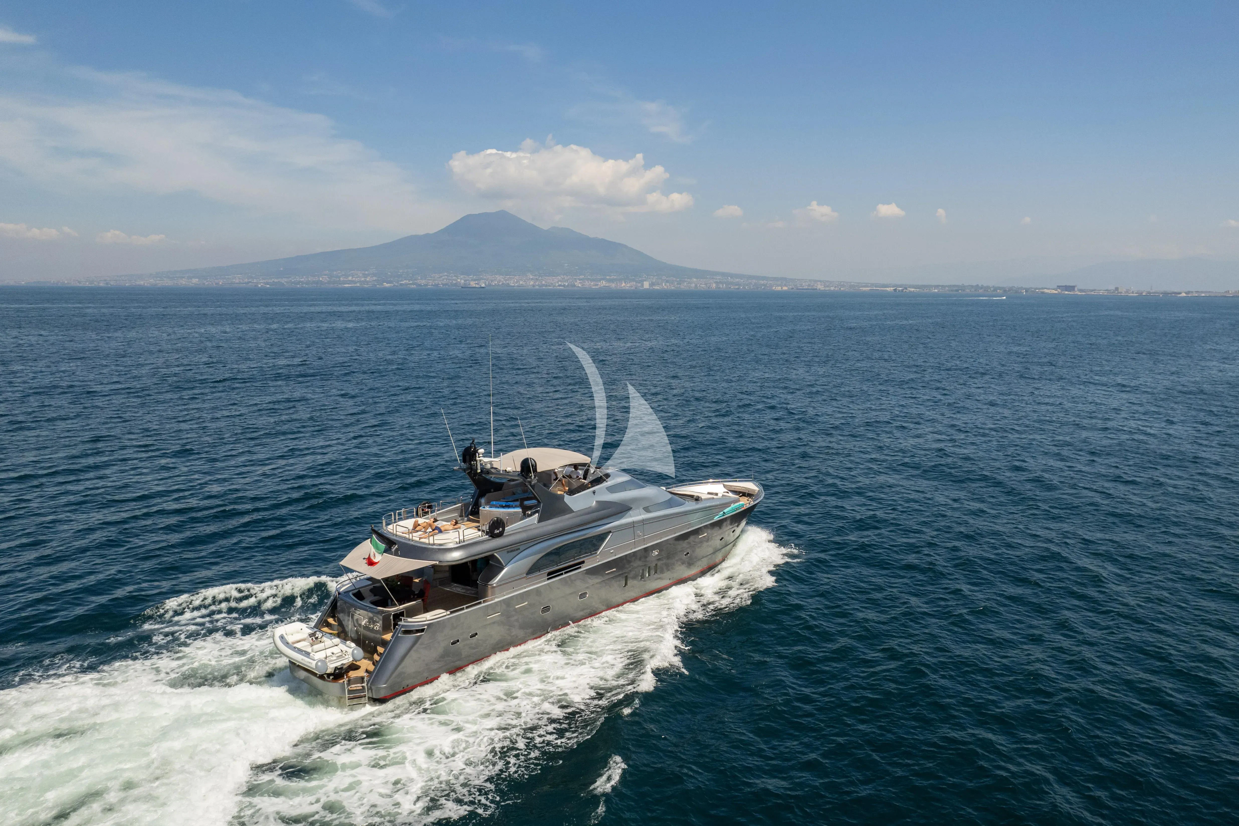 a boat in the water aboard LADY B Yacht for Charter