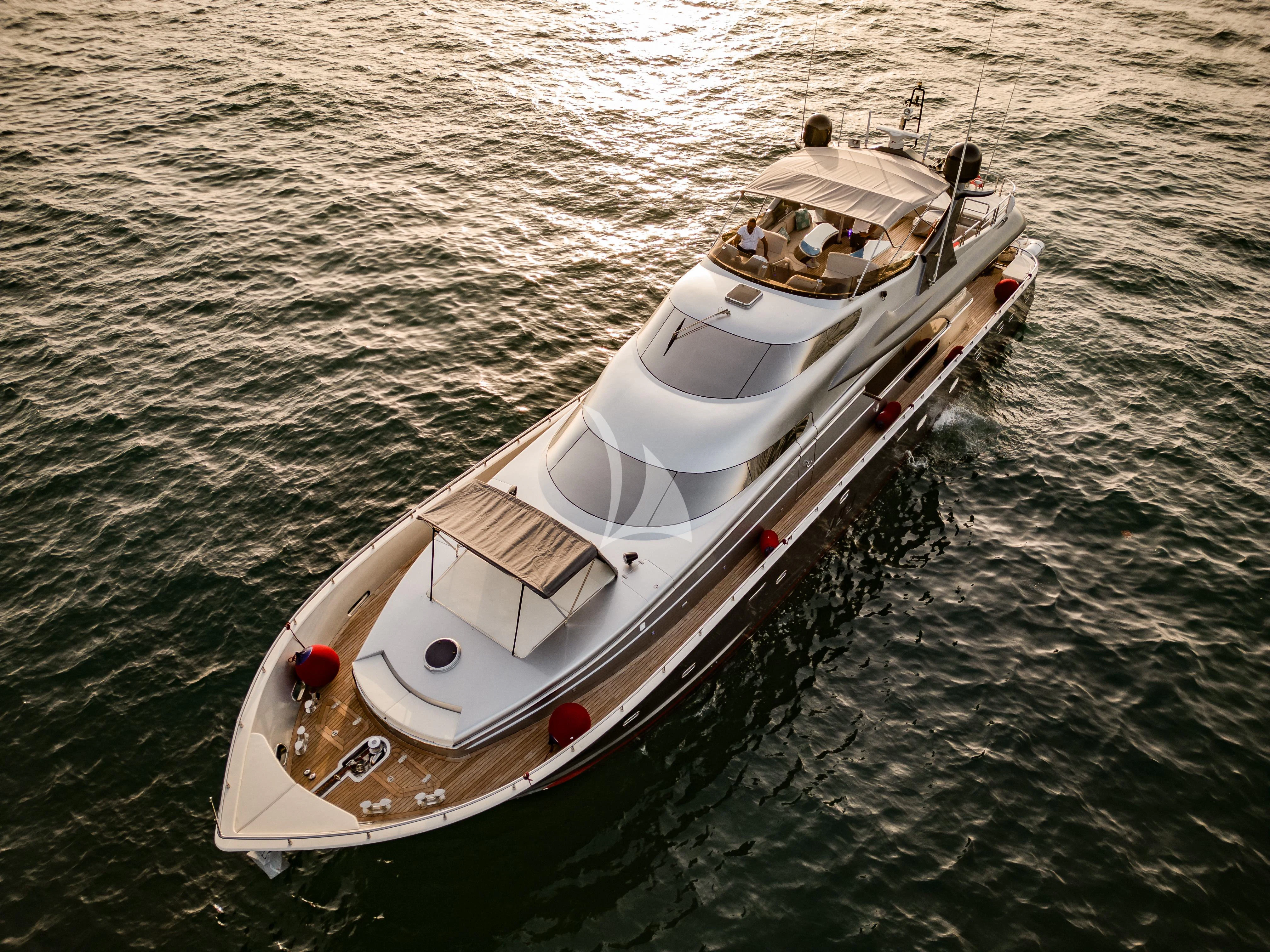 a boat in the water aboard LADY B Yacht for Charter