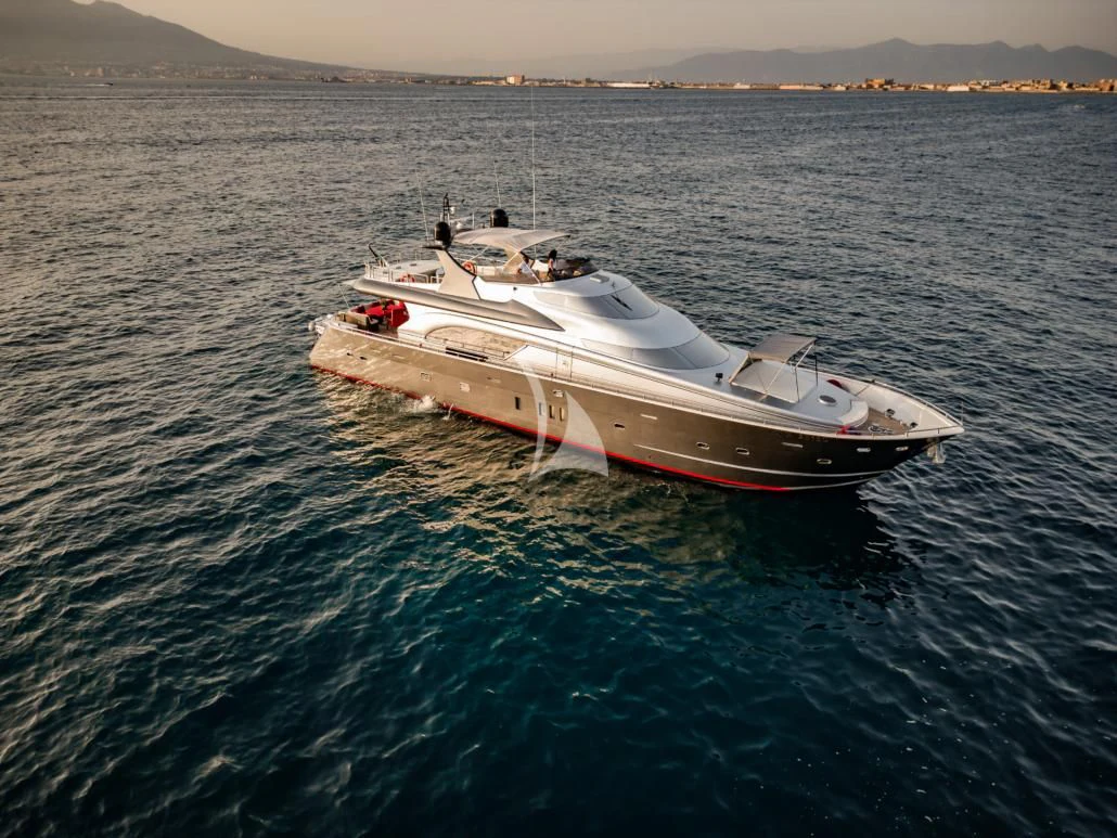 a boat in the water aboard LADY B Yacht for Charter