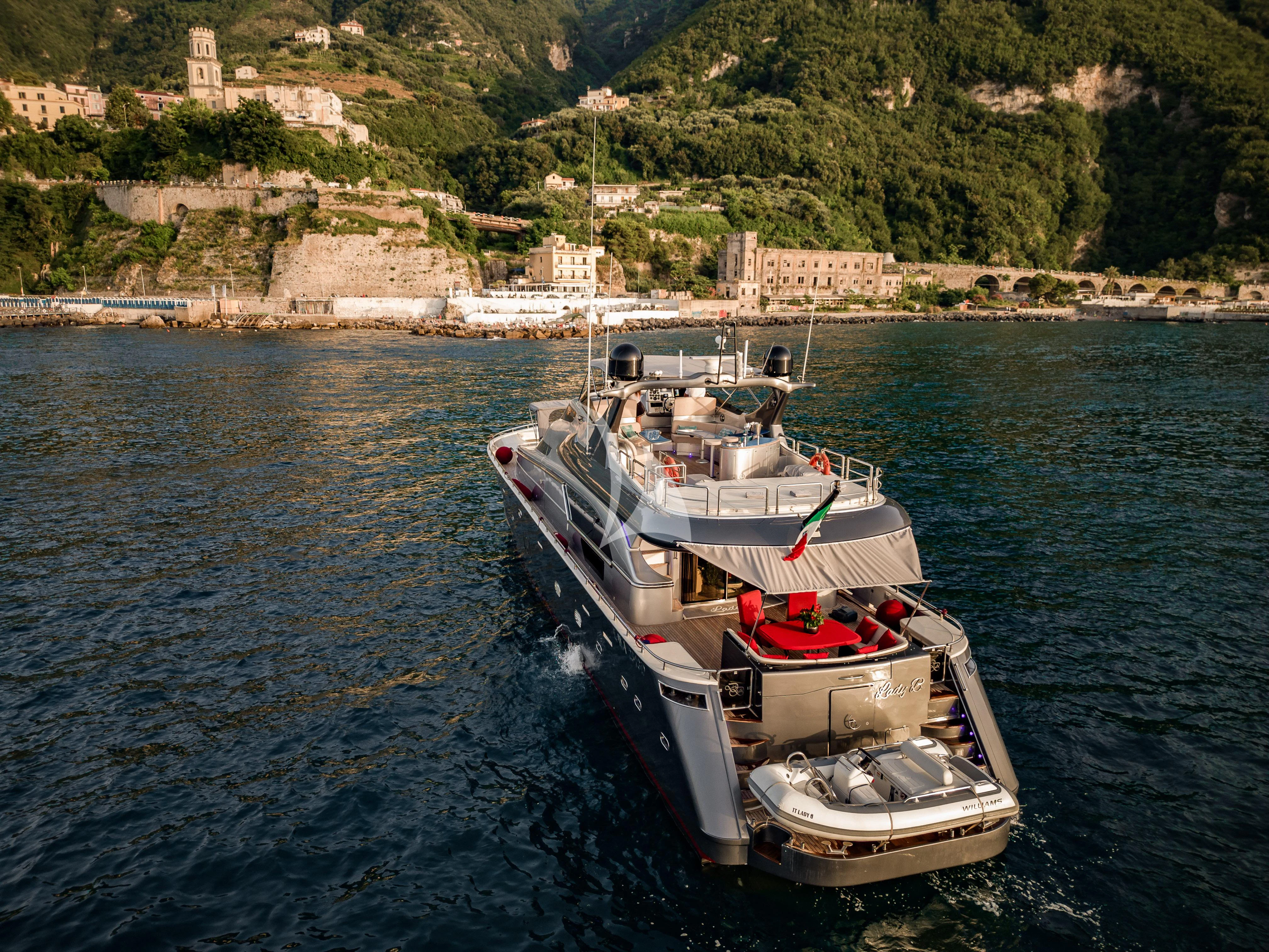 a boat on the water aboard LADY B Yacht for Charter
