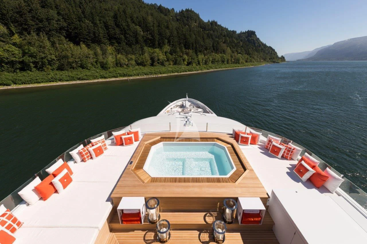 a boat on the water aboard CHASSEUR Yacht for Charter