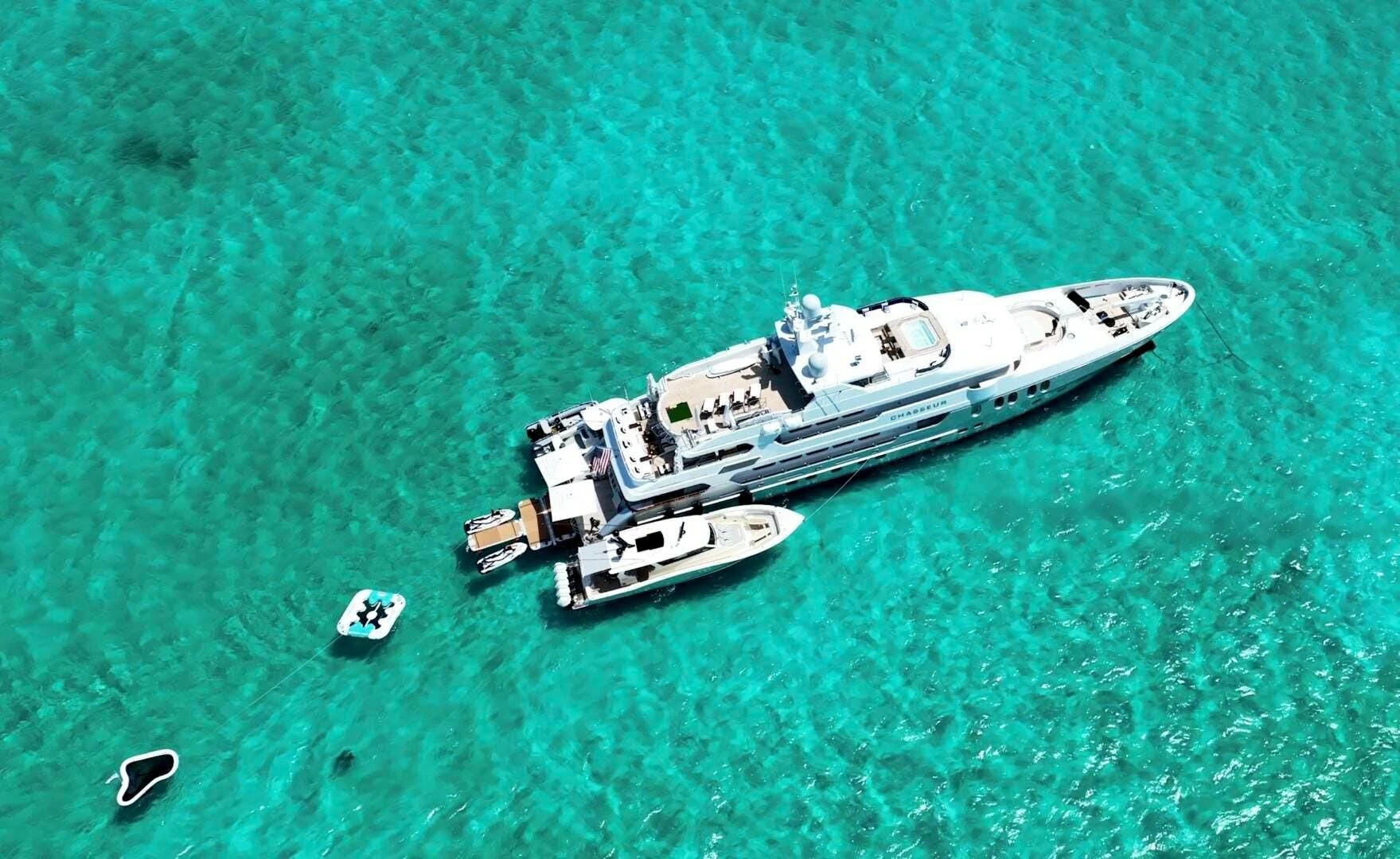 a military vehicle in the middle of a field aboard CHASSEUR Yacht for Charter
