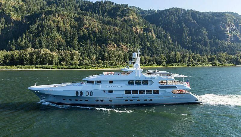 a boat on the water aboard CHASSEUR Yacht for Charter