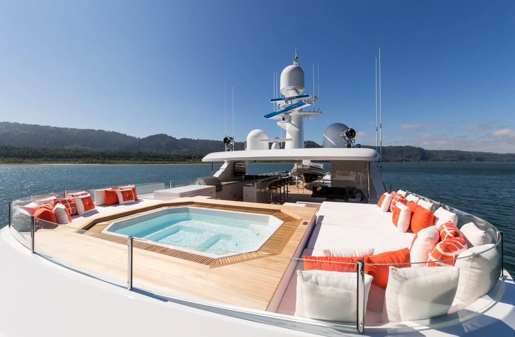 a boat on the water aboard CHASSEUR Yacht for Charter