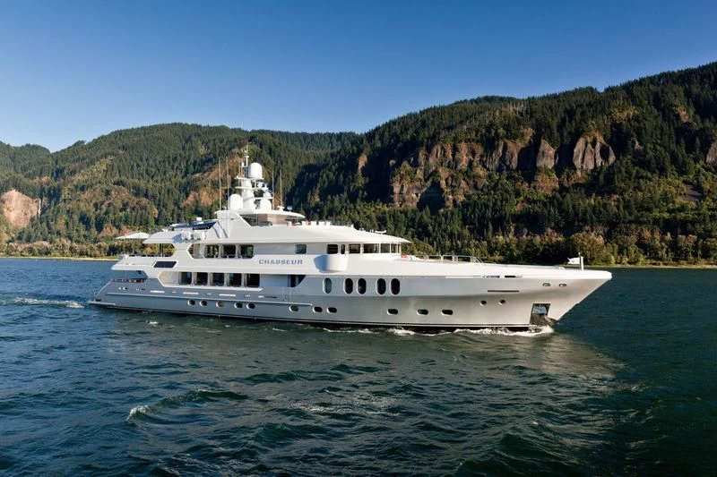 a boat on the water aboard CHASSEUR Yacht for Charter