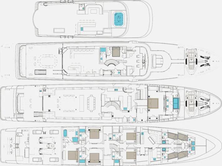 diagram aboard CHASSEUR Yacht for Charter