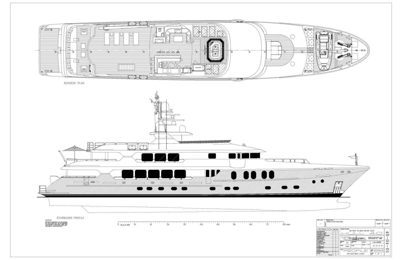 diagram, engineering drawing aboard CHASSEUR Yacht for Charter