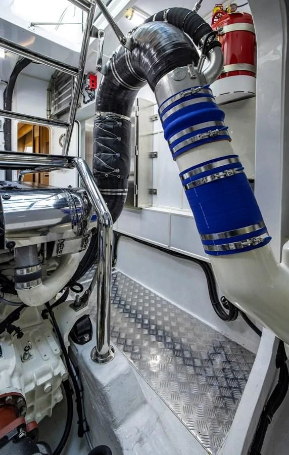 a close-up of a machine aboard PLANE TO SEA Yacht for Sale