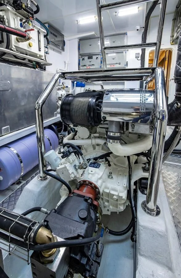 a close-up of a machine aboard PLANE TO SEA Yacht for Sale