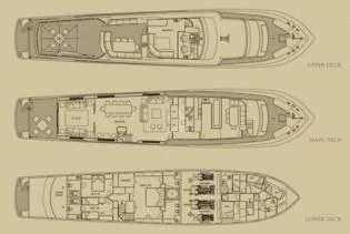 diagram aboard NYMPHAEA Yacht for Sale