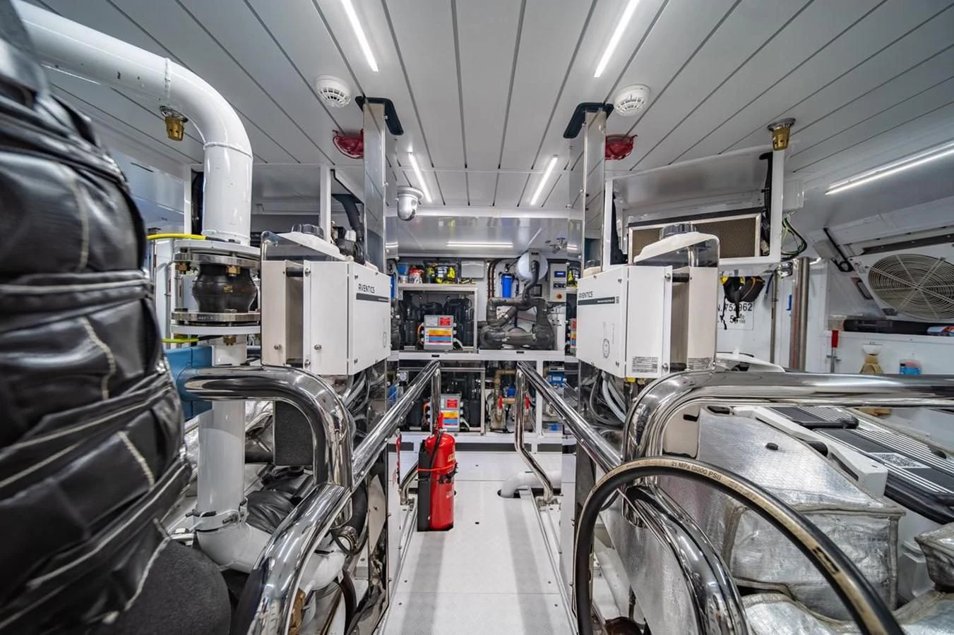 inside of a factory with machinery aboard JICJ Yacht for Sale