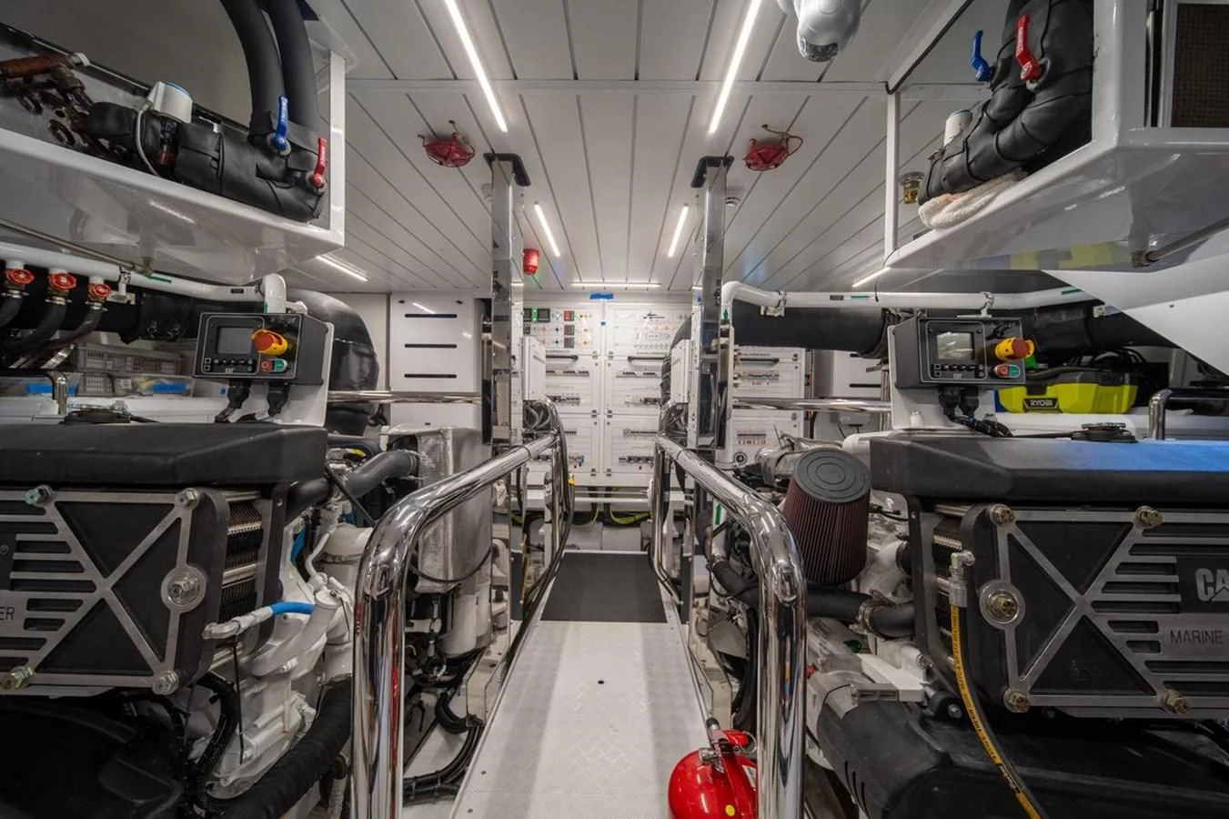 a room with machinery aboard JICJ Yacht for Sale