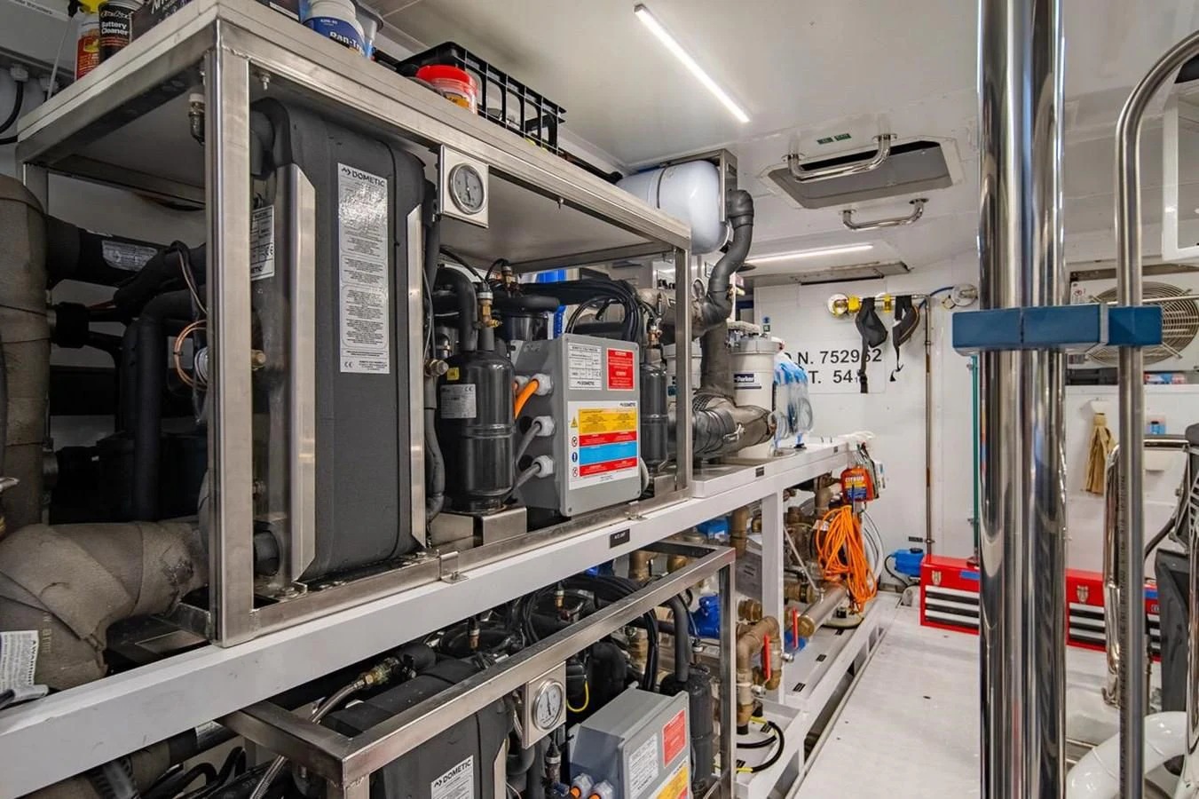 a room with machinery and equipment aboard JICJ Yacht for Sale