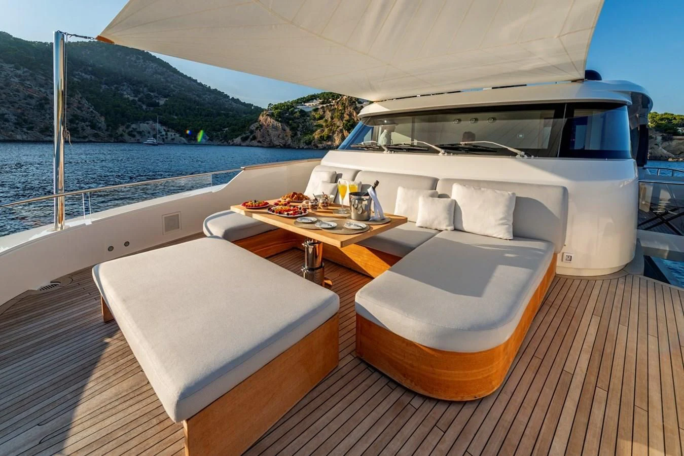 a boat on a deck aboard JICJ Yacht for Sale
