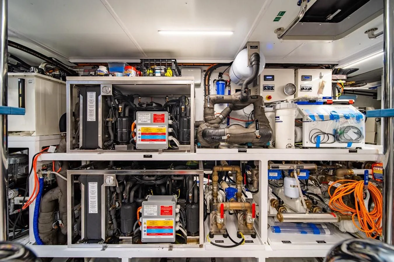 a machine with wires and equipment aboard JICJ Yacht for Sale