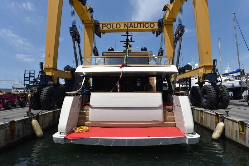 a boat docked at a port aboard JICJ Yacht for Sale