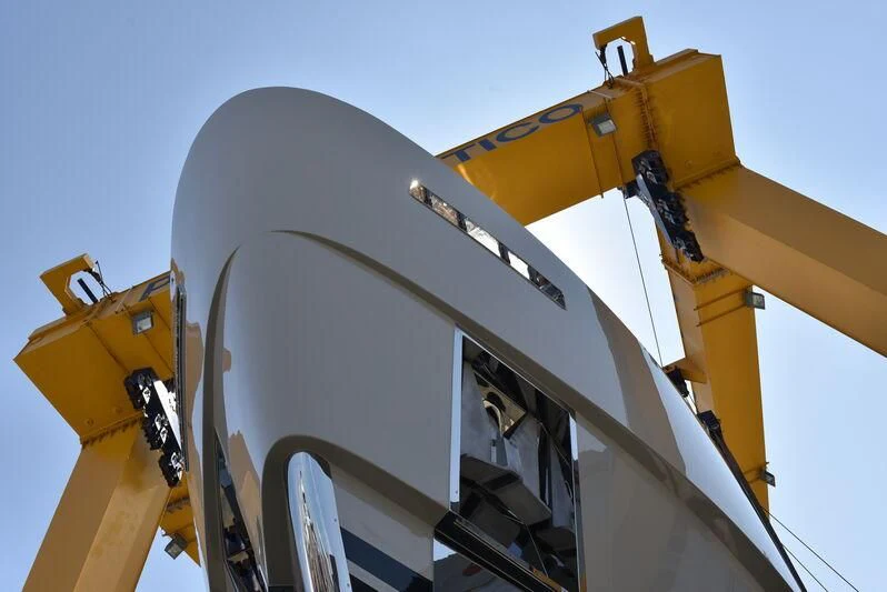 a close-up of a yellow machine aboard JICJ Yacht for Sale