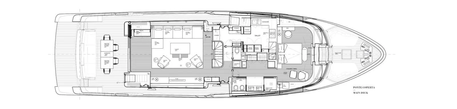 diagram, engineering drawing aboard JICJ Yacht for Sale
