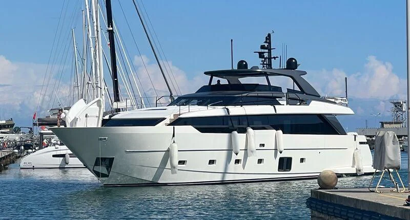 a large white yacht aboard JICJ Yacht for Sale