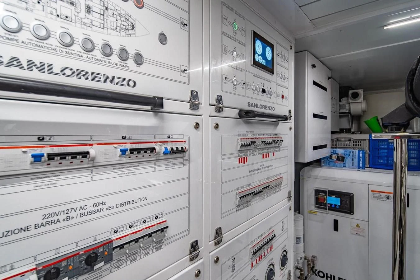 a room with several machines aboard JICJ Yacht for Sale